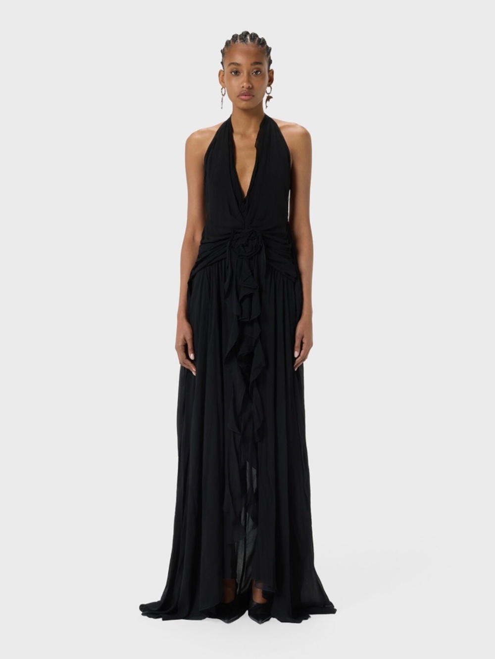 Blumarine Georgette Flower Maxi Dress - Picture 3 of 4